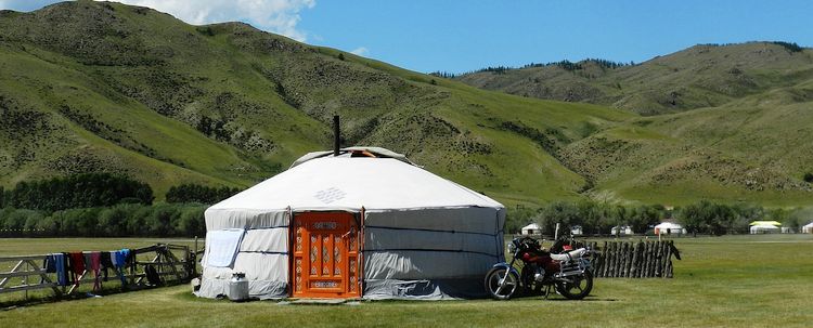 Yurte Unterkunft Karakorum Mongolei