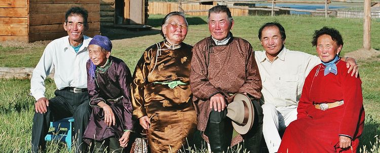 Mongolische Familienzusammenkunft