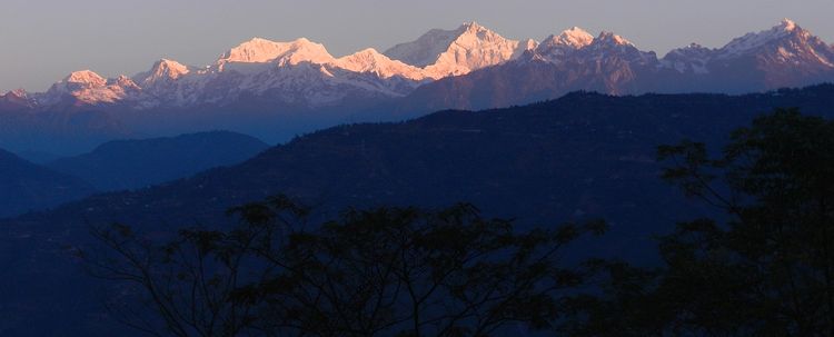 Khangchenjonga Blick von Teegarten Darjeeling